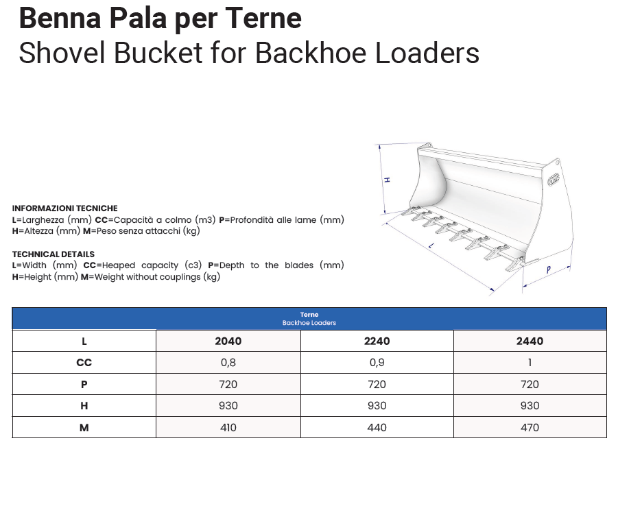 Benna Pala per Terne Scheda 2